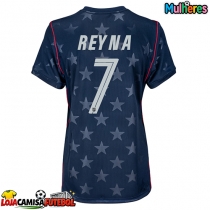 Camisa de Futebol Estados Unidos Giovanni Reyna #7 Equipamento Secundário Mulheres Mundo 2026 Manga Curta